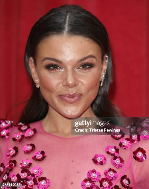 Faye Brookes attends the British Soap Awards 2018 at Hackney Empire on June 2, 2018 in London, England.