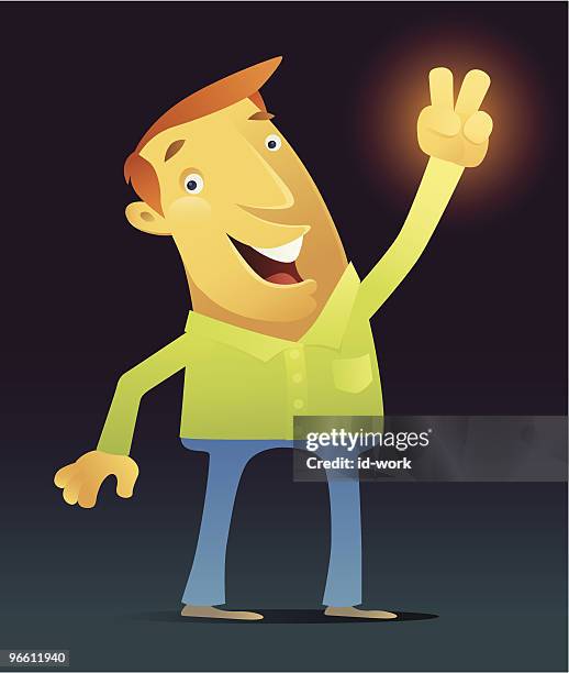 victory - man facing camera smiling stock illustrations