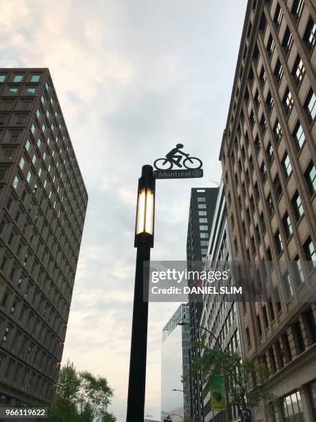 View of downtown Montreal, Quebec, Canada, on June 1, 2018