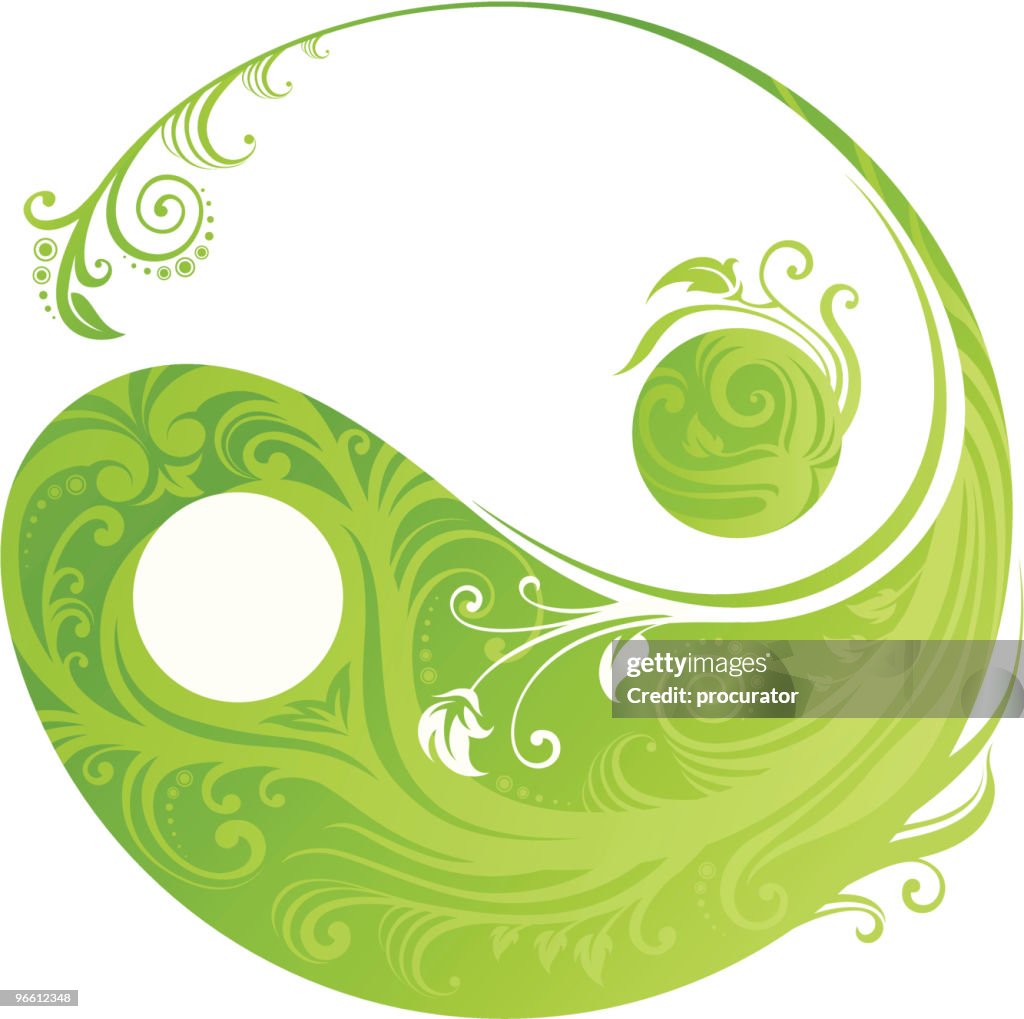 Floral yinyang symbol