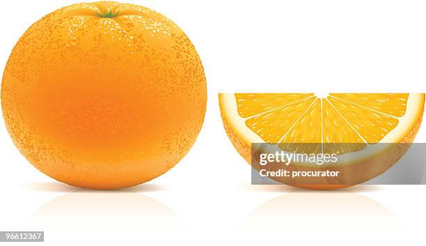 ilustraciones, imágenes clip art, dibujos animados e iconos de stock de jugoso naranja - acercamiento