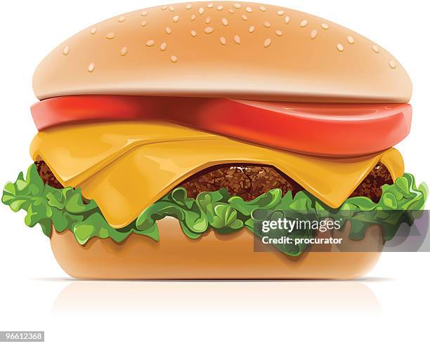 illustrations, cliparts, dessins animés et icônes de cheeseburger - cheeseburger