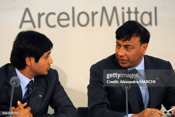 ArcelorMittal Chief Financial Officer Aditya Mittal and CEO of ArcelorMittal, the world's leading steel maker, Lakshmi Mittal announces the company's...