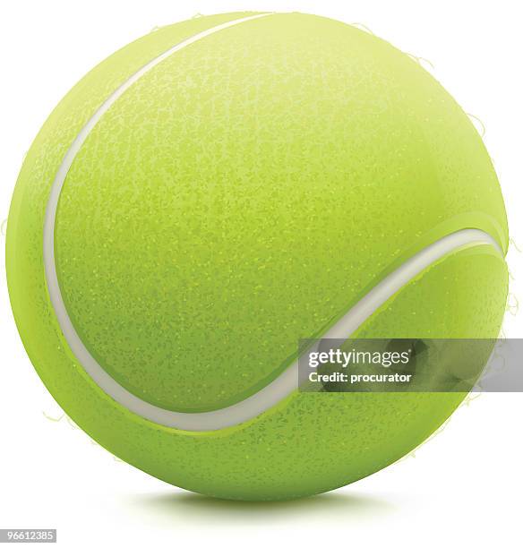 stockillustraties, clipart, cartoons en iconen met tennis ball - tennisbal