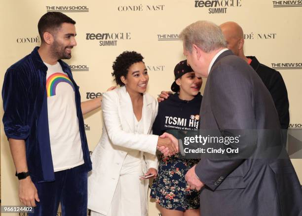 Phillip Picardi, Amandla Stenberg, Emma Gonzalez, Common and Al Gore attend Teen Vogue Summit 2018: #TurnUp - Day 2 at The New School on June 2, 2018...