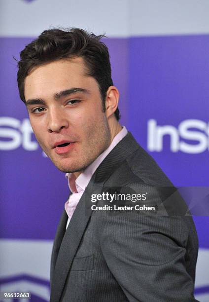 Actor Ed Westwick attends the InStyle and Warner Bros. 67th Annual Golden Globes post party held at the Oasis Courtyard at The Beverly Hilton Hotel...