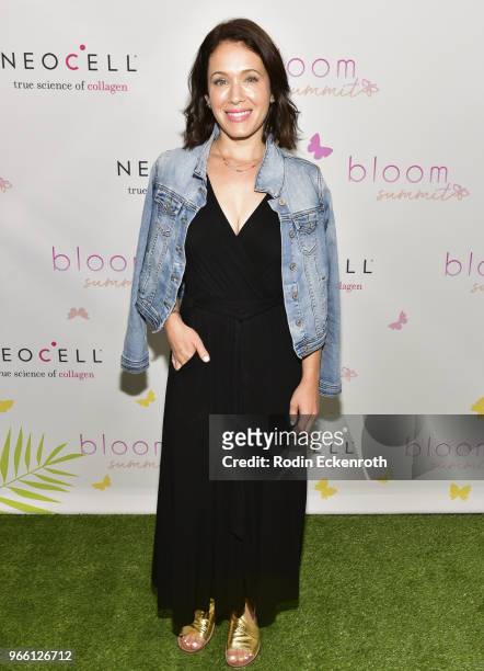 Actress Marla Sokoloff arrives at the Inaugural Celebrity Bloom Summit at The Beverly Hilton Hotel on June 2, 2018 in Beverly Hills, California.
