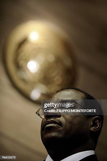 Haitian Agriculture Minister Joanas Gue attends a meeting for supporting a Haitian-led food security program in Rome's World Food Program...