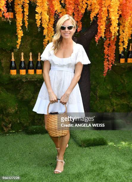 Sienna Miller attends the 11th Annual Veuve Clicquot Polo Classic at Liberty State Park on June 2, 2018 in Jersey City, New Jersey.