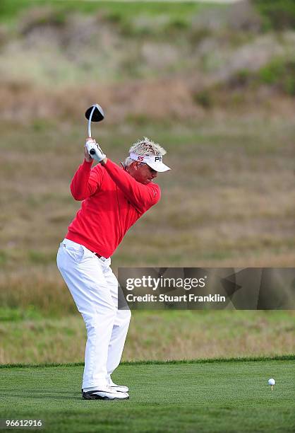 Daniel Chopra of Sweden plays a shot on the 15th hole during round one of the AT&T Pebble Beach National Pro-Am at Monterey Peninsula Country Club...