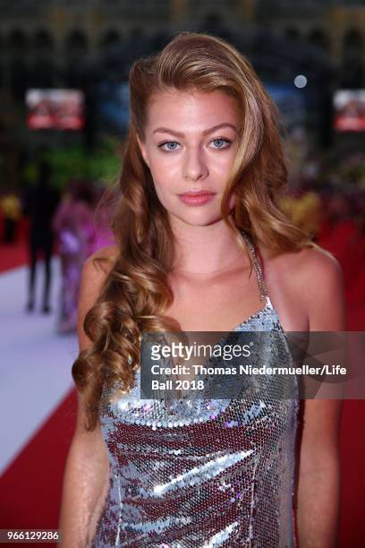 Zoe Straub arrives for the Life Ball 2018 at City Hall on June 2, 2018 in Vienna, Austria. The Life Ball, an annual charity event raising funds for...