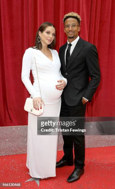 Helen Flanagan and Scott Sinclair attends the British Soap Awards 2018 at Hackney Empire on June 2, 2018 in London, England.