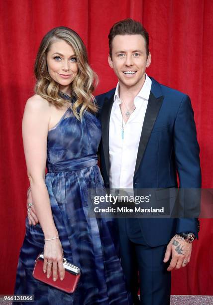 Georgia Horsley and Danny Jones attend the British Soap Awards 2018 at Hackney Empire on June 2, 2018 in London, England.