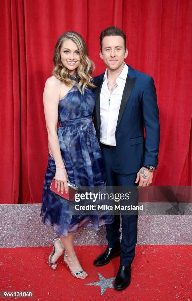 Georgia Horsley and Danny Jones attend the British Soap Awards 2018 at Hackney Empire on June 2, 2018 in London, England.