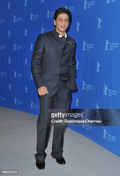 Actor Shah Rukh Khan attends the 'My Name Is Khan' Photocall during day two of the 60th Berlin International Film Festival at the Grand Hyatt Hotel...