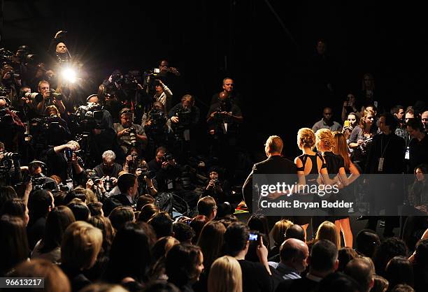 Designer Michael Kors, model Heidi Klum, Singer Faith Hill, and Fashion Director of Elle and Marie Claire Nina Garcia attend Project Runway Fall 2010...