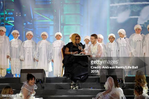 Patti LaBelle performs on stage during the Life Ball 2018 show at City Hall on June 2, 2018 in Vienna, Austria. The Life Ball, an annual charity...