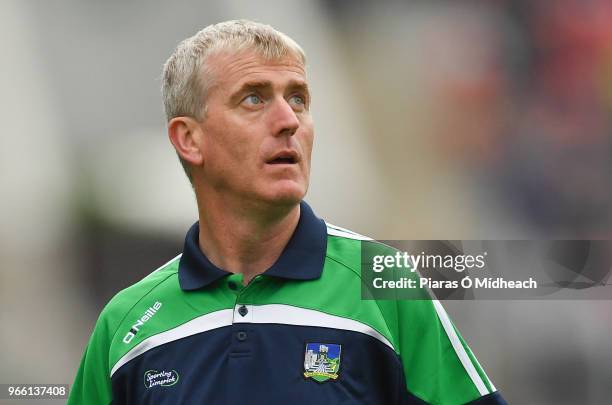 Cork , Ireland - 2 June 2018; Limerick manager John Kiely before the Munster GAA Hurling Senior Championship Round 3 match between Cork and Limerick...