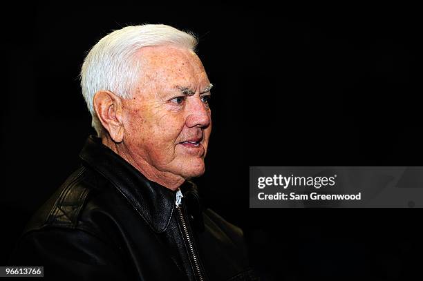 Legend Junior Johnson poses at Daytona International Speedway on February 12, 2010 in Daytona Beach, Florida.