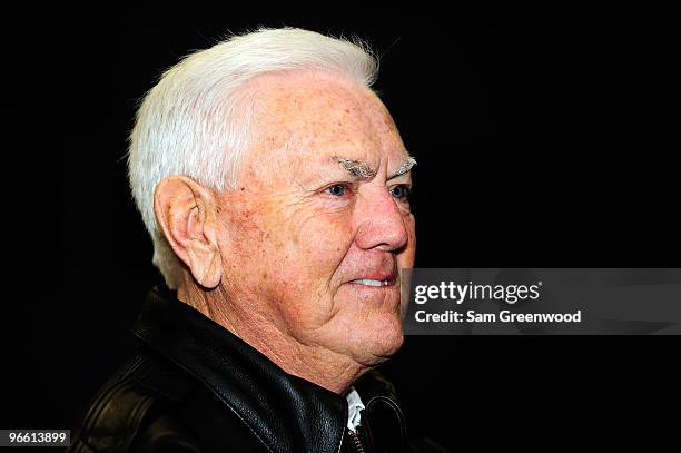 Legend Junior Johnson poses at Daytona International Speedway on February 12, 2010 in Daytona Beach, Florida.