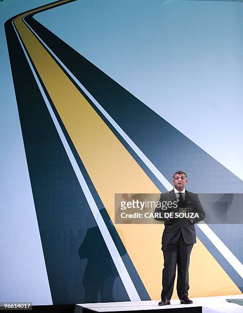 Air Asia CEO, Lotus team Principle and Malaysian entrepreneur, Tony Fernandes is pictured during an unveiling of the new Lotus F1 car at the Royal...