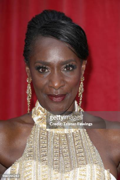 Jacqueline Boatswain attends the British Soap Awards 2018 at Hackney Empire on June 2, 2018 in London, England.