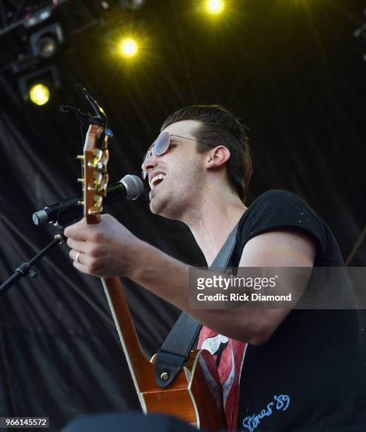 Troy Cartwright performs during Pepsi's Rock The South Festival - Day 2 in Heritage Park on June 2, 2018 in Cullman, Alabama.