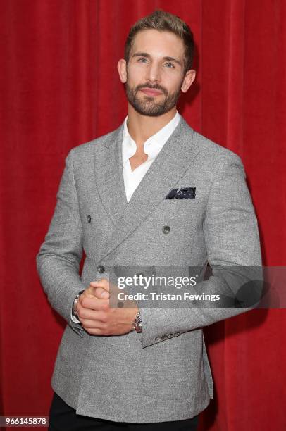 Adam Woodward attends the British Soap Awards 2018 at Hackney Empire on June 2, 2018 in London, England.