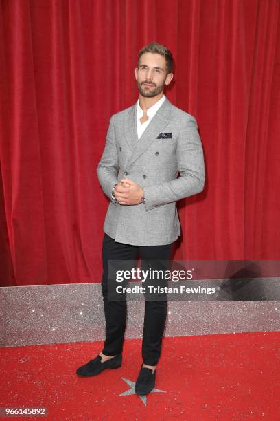 Adam Woodward attends the British Soap Awards 2018 at Hackney Empire on June 2, 2018 in London, England.