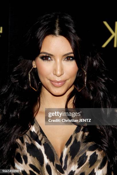 Kim Kardashian at the Kardashian Kollection Launch Party held at the Colony in Hollywood, USA on August 17, 2011.