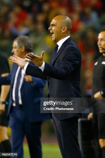 Roberto Martinez head coach of Belgian Team during a FIFA international friendly match between Belgium and Portugal as preparation for the 2018 FIFA...