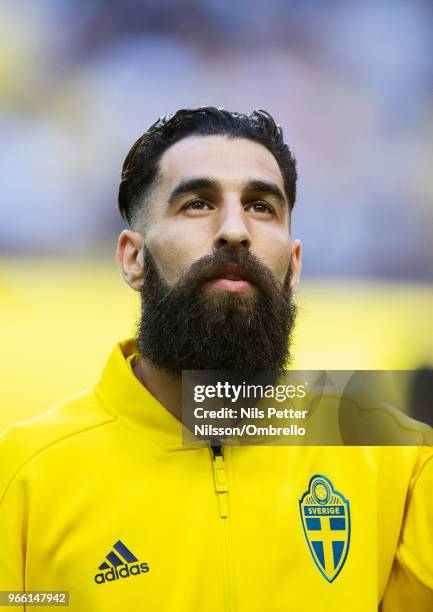 Jimmy Durmaz of Sweden ahead of the International Friendly match between Sweden and Denmark at Friends Arena on June 2, 2018 in Solna, Sweden.