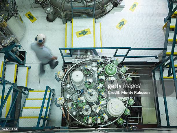 fusion reactor scientist at work - nuclear reactor bildbanksfoton och bilder