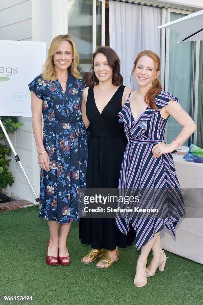 Nikki DeLoach, Marla Sokoloff and Amy Davidson attend Neocell Presents Bloom Summit at The Beverly Hilton Hotel on June 2, 2018 in Beverly Hills,...