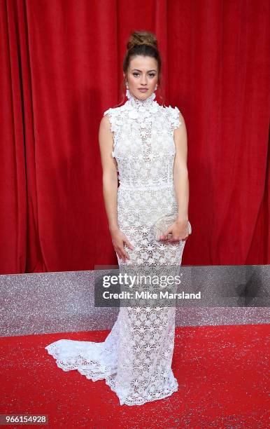 Lauren McQueen attends the British Soap Awards 2018 at Hackney Empire on June 2, 2018 in London, England.