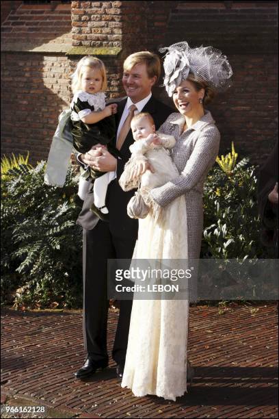 Prince Willem Alexander, Princess Maxima Zorreguieta of the Netherlands, theirs dautghters Princess Alexia Juliana Marcela Laurentien and Princess...