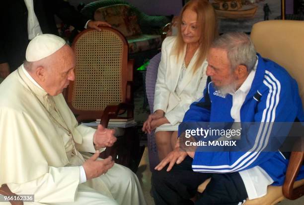 Le pape François a été reçu par Fidel Castro à son domicile à la Havane, Cuba le 20 septembre 2015. L'entretien, qui a duré entre 30 et 40 minutes,...