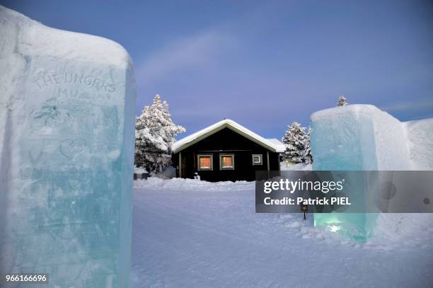 Icehotel, batiment annexe le 29 janvier 2016, Kiruna, Suède.