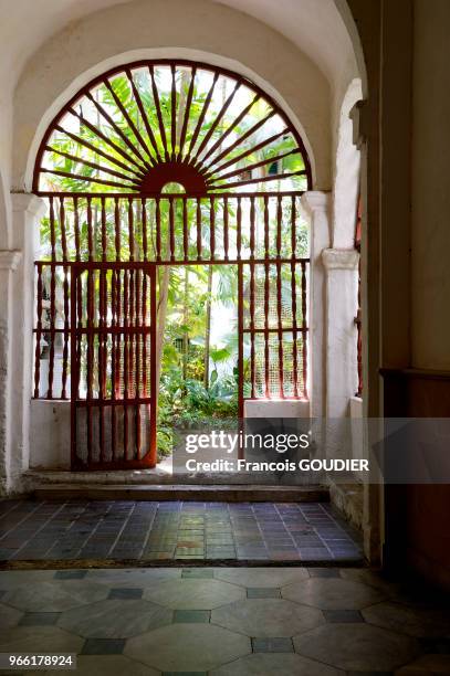 Jardin du cloitre de San Pedro Claver à Carthagène, 25 mars 2015, Colombie.