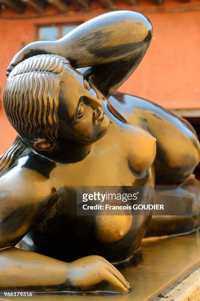 Gertrudis par le sculpteur Fernando Botero à Carthagène, 24 mars 2015, Colombie.