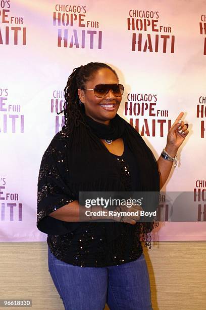 February 08: Singer Lalah Hathaway poses for photos at House Of Hope in Chicago, Illinois on February 08, 2010.