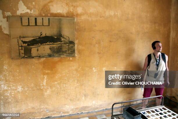 Musée du Génocide, connu aussi sous le nom de prison S-21 ou Tuol Sleng le 21 février 2017, Phnom Penh Cambodge. Ancien lycée converti en centre...