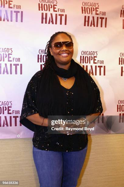 February 08: Singer Lalah Hathaway poses for photos at House Of Hope in Chicago, Illinois on February 08, 2010.