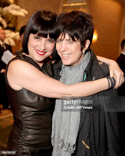 Author/V-Day Founder Eve Ensler and songwriter Diane Warren attend V-Day's 4th Annual LA Luncheon featuring a reading of Eve Ensler's newest work "I...