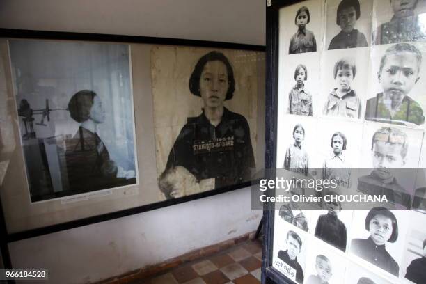 Musée du Génocide, connu aussi sous le nom de prison S-21 ou Tuol Sleng le 21 février 2017, Phnom Penh Cambodge. Ancien lycée converti en centre...