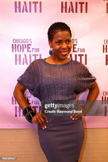 February 08: Singer and dancer Andrea Kelly poses for photos at House Of Hope in Chicago, Illinois on February 08, 2010.