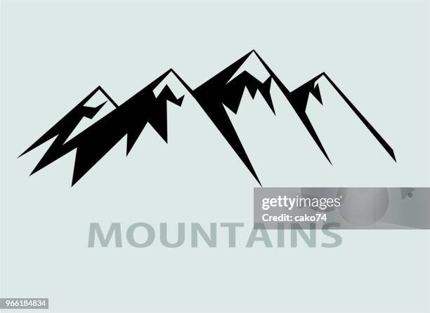 mountain icon - alpine stock illustrations