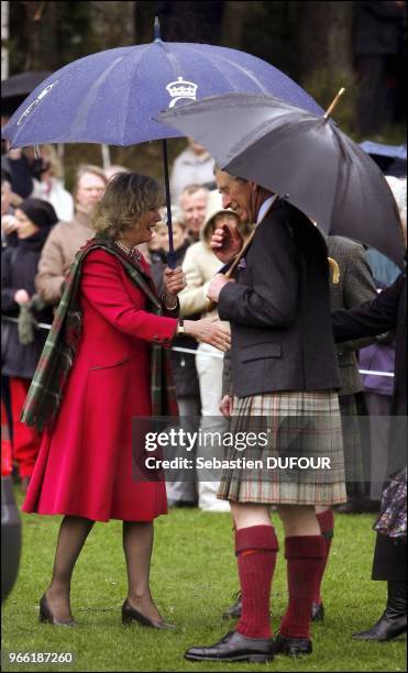 Prince Charles and Duchess Camilla of Rothesay open the new play park at Monaltrie park.