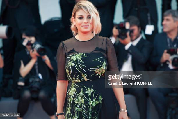 Emma Marone walks the red carpet ahead of the 'The Shape Of Water' screening during the 74th Venice Film Festival at Sala Grande on August 31, 2017...