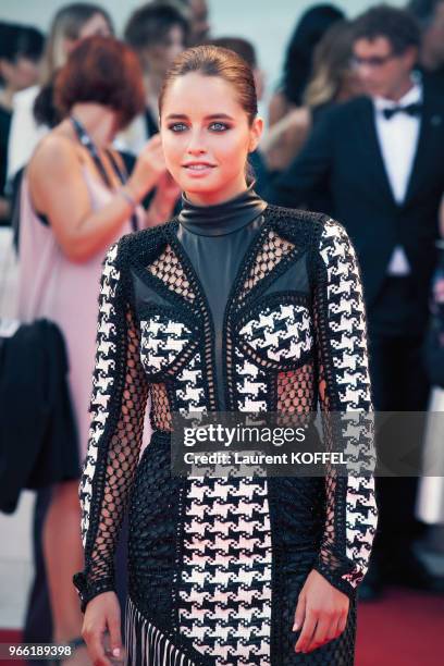 Matilde Gioli walks the red carpet ahead of the 'The Shape Of Water' screening during the 74th Venice Film Festival at Sala Grande on August 31, 2017...